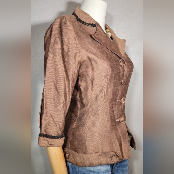 Vintage- Pat Lesser 1940'50's silk tulle jacket - Picture 3 of 7